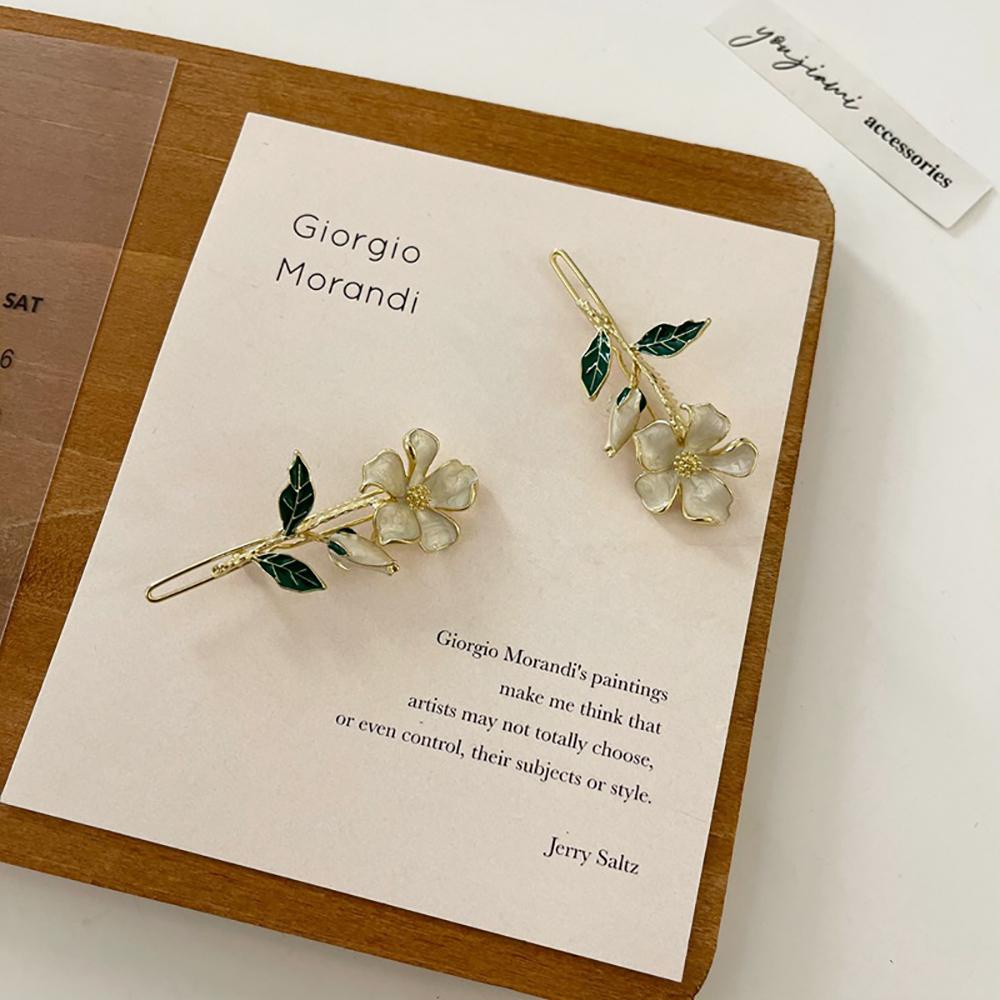 Kẹp Tóc Kim Loại Hình Hoa Lê Dễ Thương