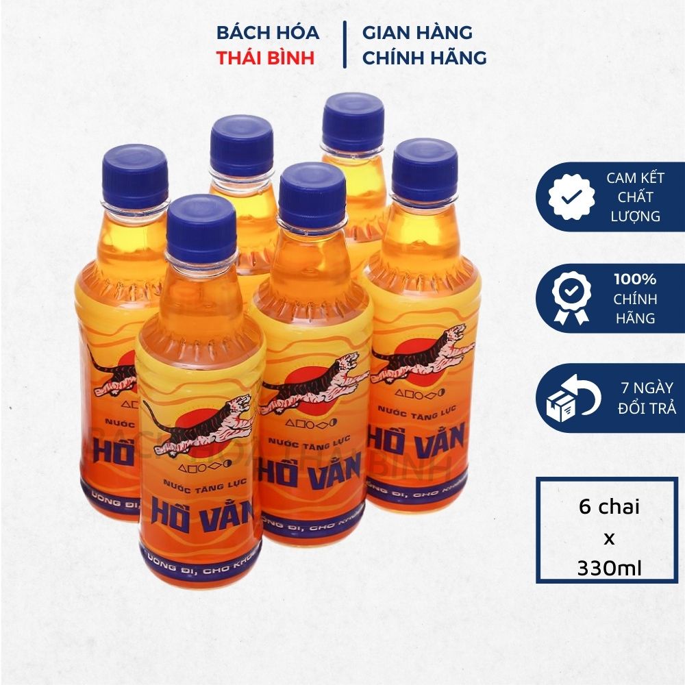 Lốc 6 chai Nước tăng lực Hổ Vằn 330 ml/chai