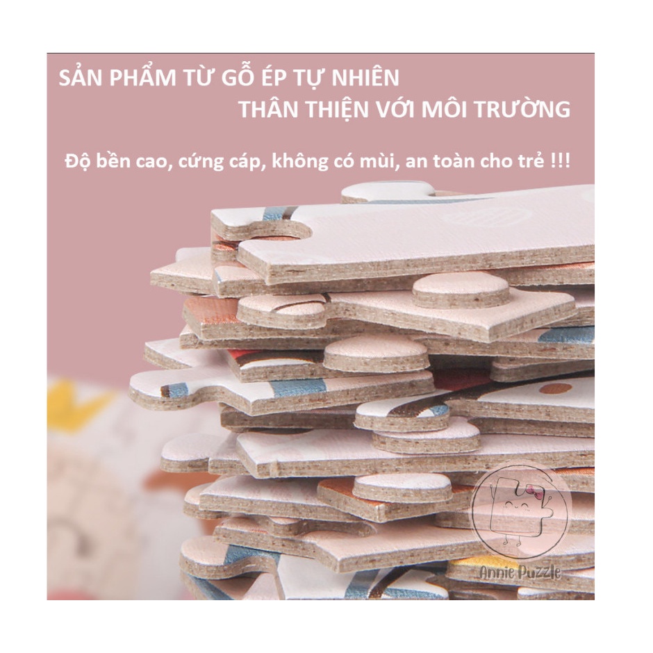 Đồ chơi xếp hình 24 mảnh ghép cho bé – Tranh ghép hình màu nhiều chủ đề có hộp giấy đựng dễ thương cho trẻ em