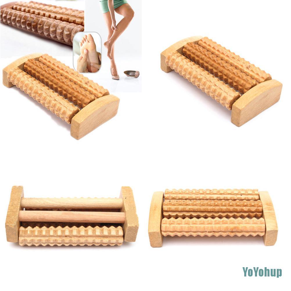 [Hàng mới về] Con lăn mát xa lưng / tay / chân bằng gỗ cầm tay tiện dụng chất lượng cao