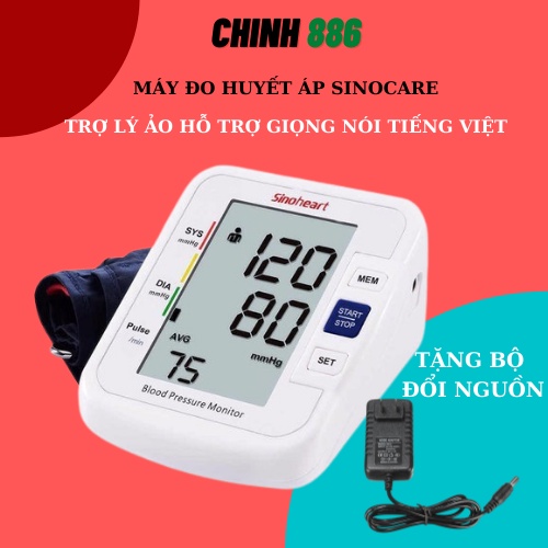 Máy đo huyết áp bắp tay Sinoheart BA-801 Sinocare Đức Giọng nói tiếng Việt - BH chính hãng