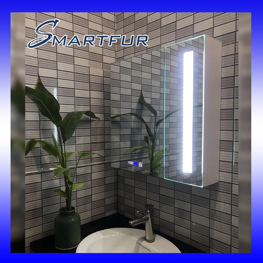 Tủ gương thông minh nhựa PVC cao cấp không thấm nước, đèn Led chiếu sáng và công nghệ chống mờ hơi nước nóng dài 60cm. | BigBuy360 - bigbuy360.vn