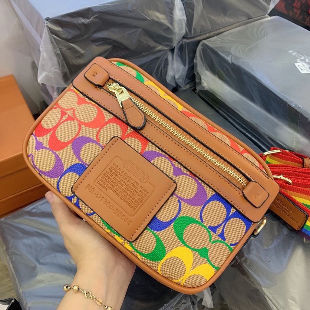 Túi Co ach cầu vồng siêu hot