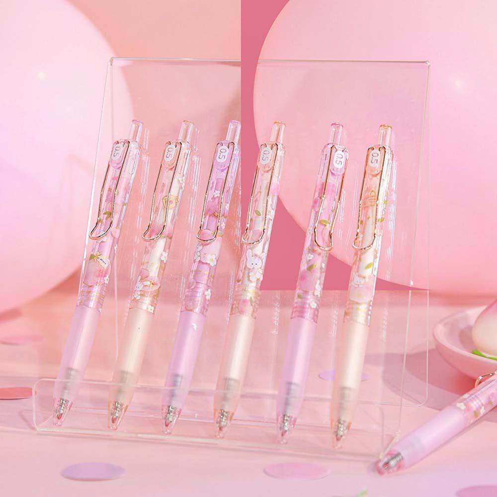 Bút Mực Gel Kiểu Dáng Dễ Thương Thanh Lịch|Bút Viết Nhanh Khô Hình Trái Dâu / Đào Màu Sắc Thu Gọn Tiện Dụng Cho Học Sinh