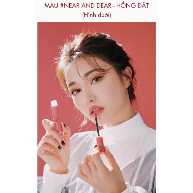 Son 3CE velvet lip tint màu hồng đất # Near And Dear