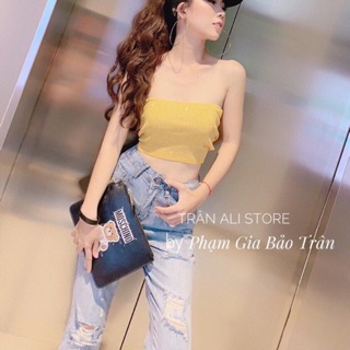 Áo ống len đính kim sa nữ