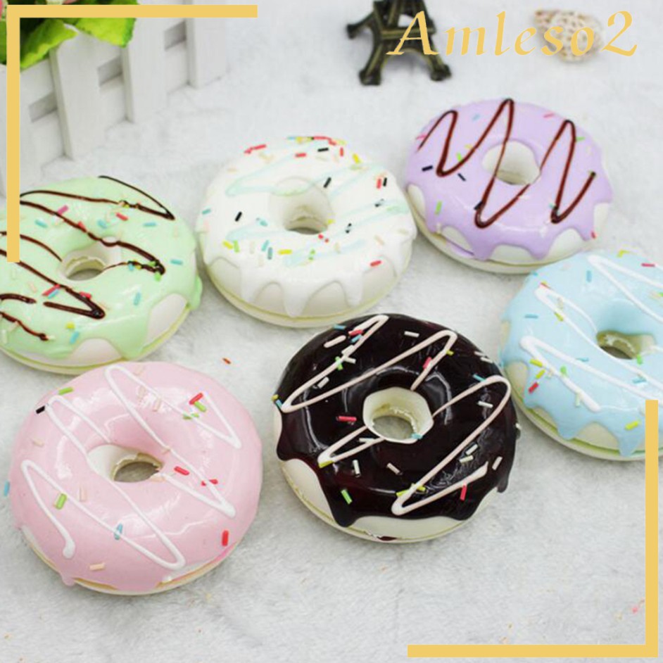 5Pcs Realistic Artificial Donut Fake Lifelike Simulated Doughnut Decor