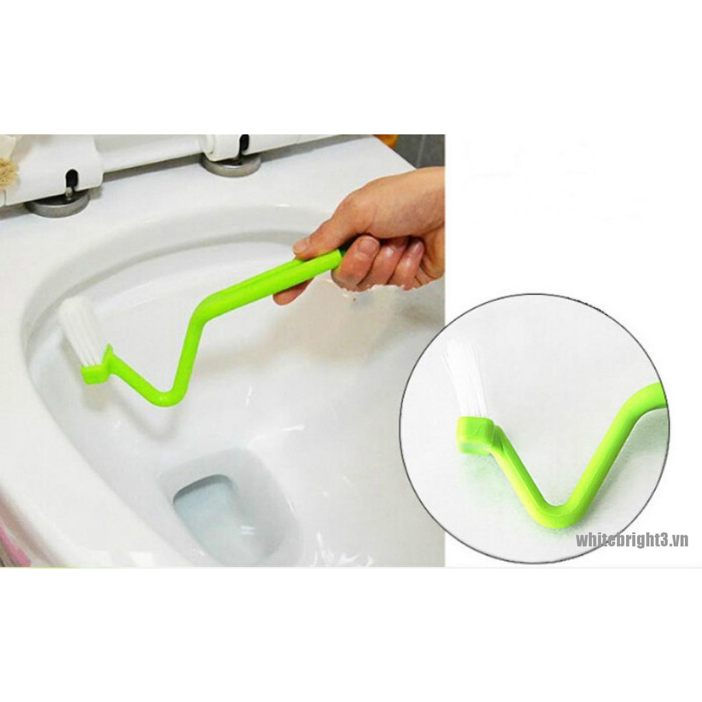 Bộ 3 Bàn Chải Cọ Bồn Cầu Hình Chữ S Kèm Tay Cầm Tiện Dụng