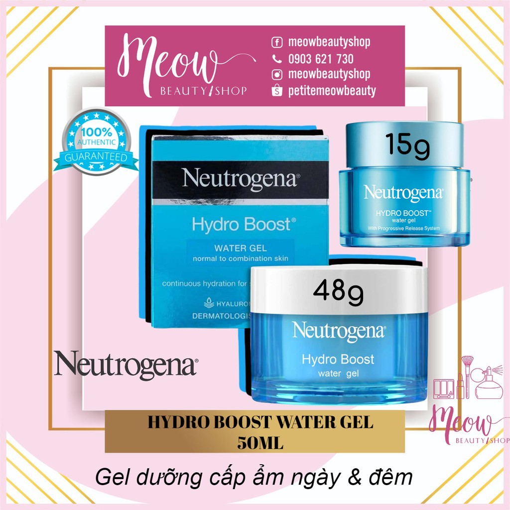Gel dưỡng Neutrogena cấp ẩm Hydro Boost Water Gel - Meow Beauty Shop by Trinh Meow