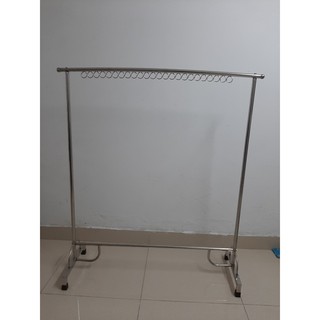 Giàn phơi đơn inox dài 1m5 hàng dày