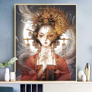 Link Sale Tranh Tô Màu Số Hóa NÀNG THƠ CAO CẤP Đã Căng Khung