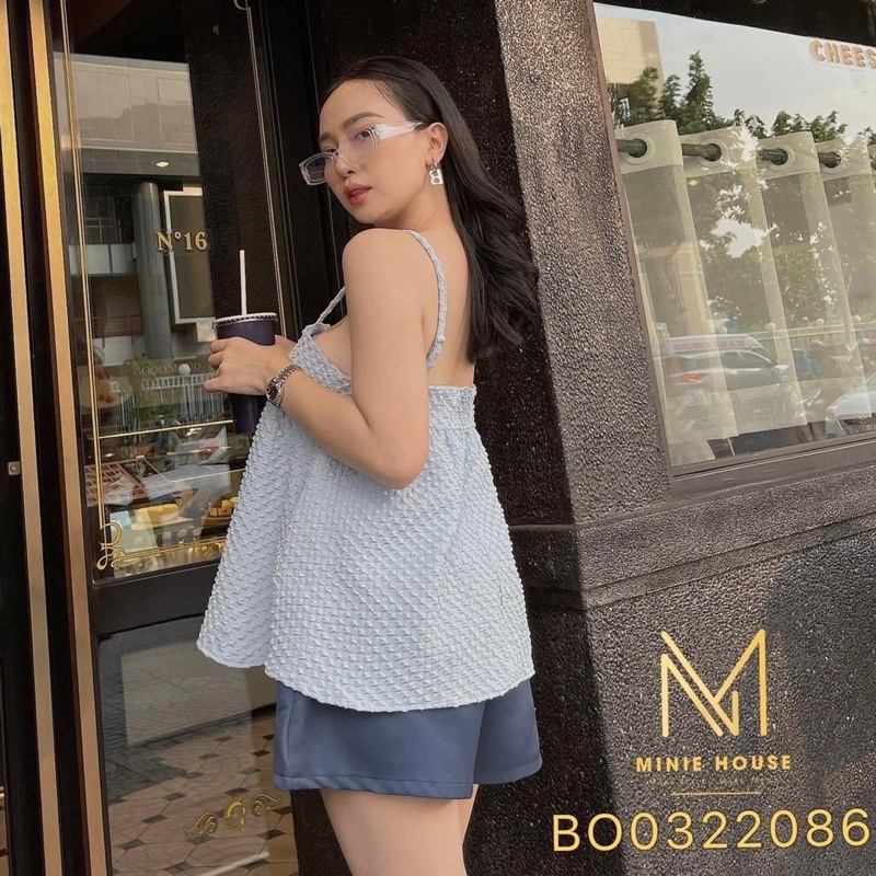 SET ÁO XỐP XANH 2 DÂY BBD + QUẦN SHORT XANH ĐẬM