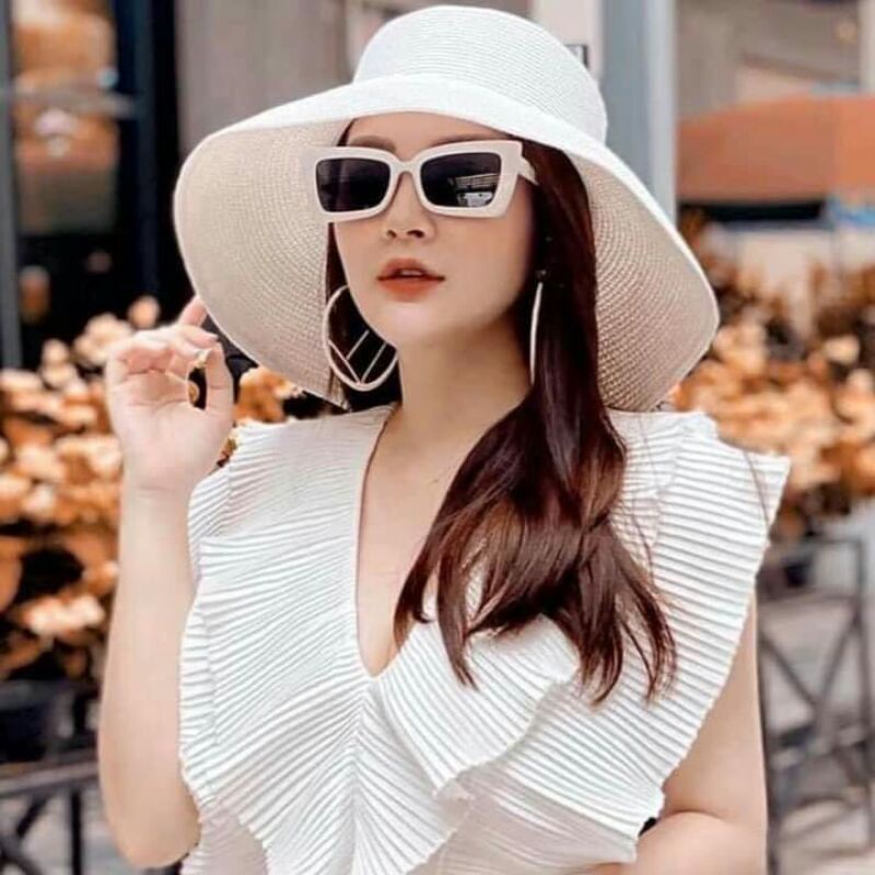 Kính mắt vuông thời trang nữ cá tính chống nắng, chống tia UV, tia cực tím lên hình sang xịn đẹp - hot trend đi biển