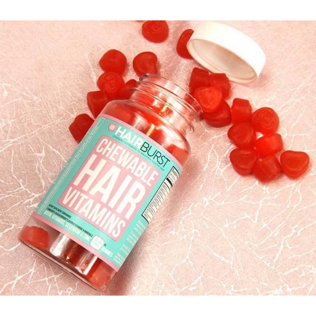 Kẹo Dẻo Kích Mọc Tóc HairBurst Chewable Hair Vitamins 60 Viên