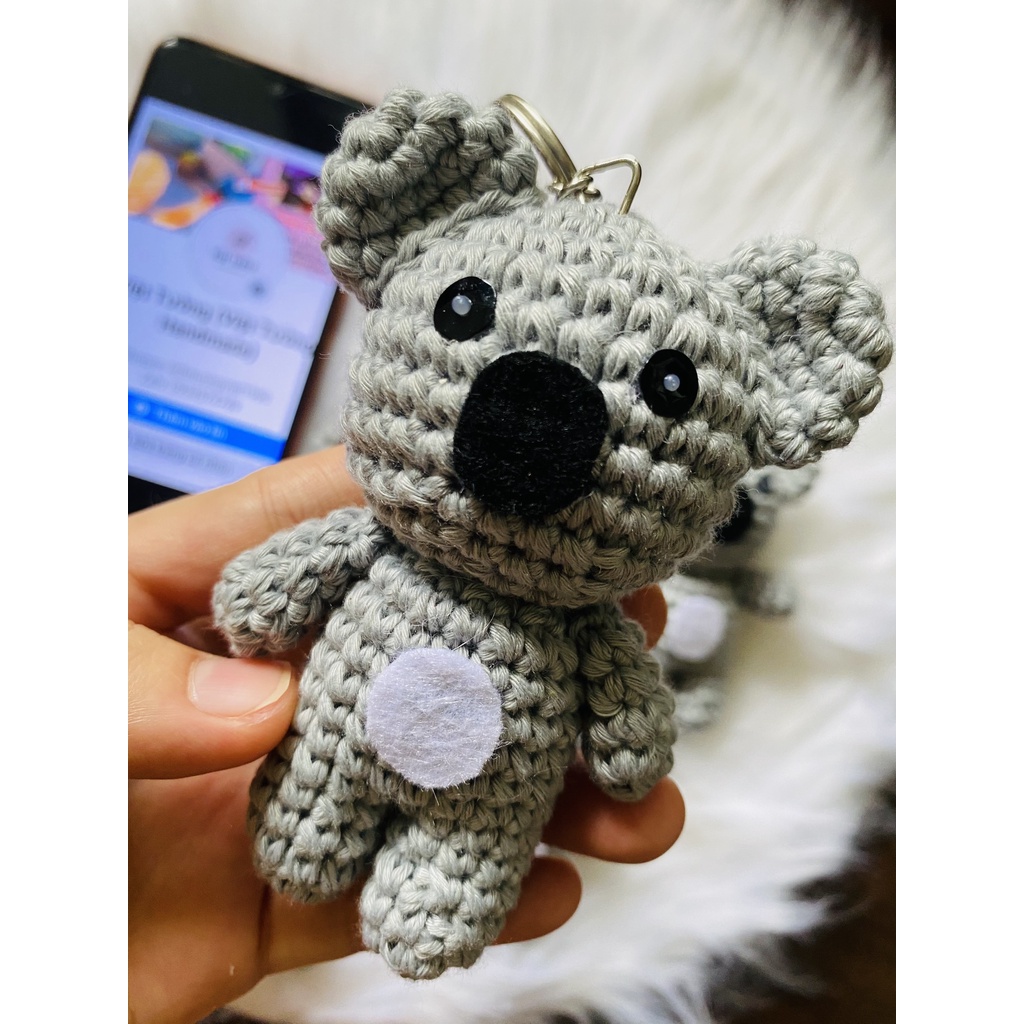 Móc khóa Gấu Koala Handmade từ len