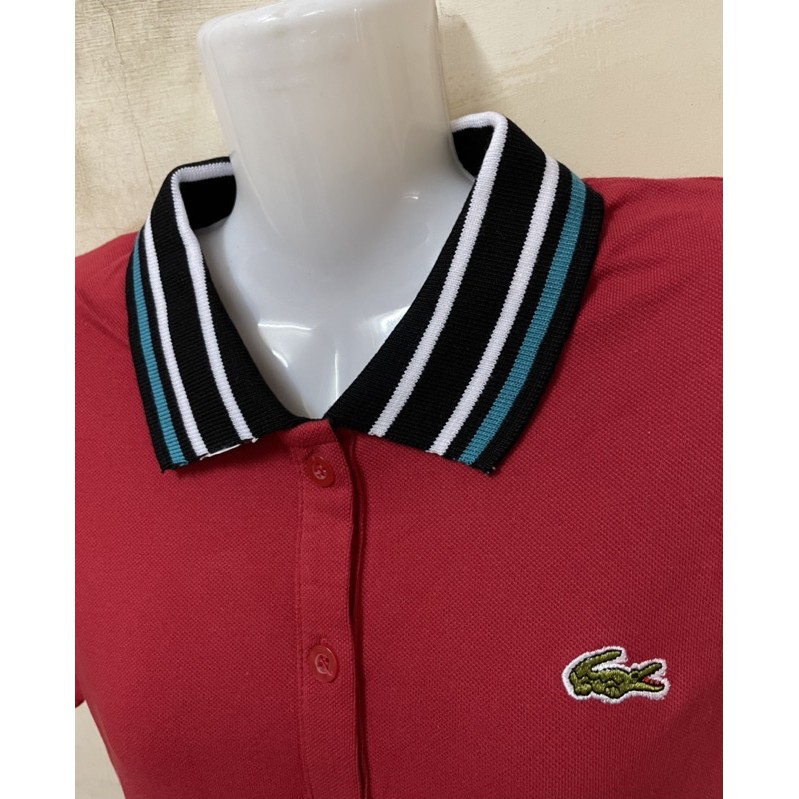 Áo Lacoste Xuất Xịn Có Cổ Trẻ Trung Năng Động Đen - Trắng & Đỏ Size S M L ( Có Sẵn )