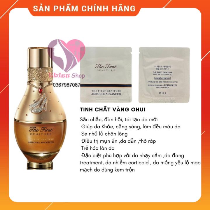 combo 10 gói OHUI THE FIRST AMPOULE ADVANCED_tinh chất vàng ohui the first