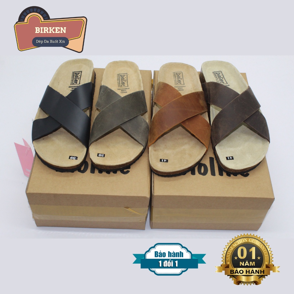 Dép da unisex xuất khẩu Châu Âu mã B03 Birken_store