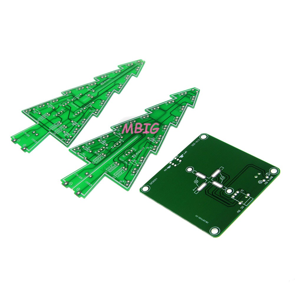 Bộ dụng cụ tự làm đèn flash LED thủ công hình cây thông noel