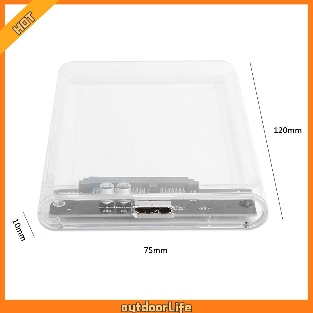 Hộp Nhựa Trong Suốt Đựng Ổ Cứng Hdd Ssd 2.5 Inch Sata 3