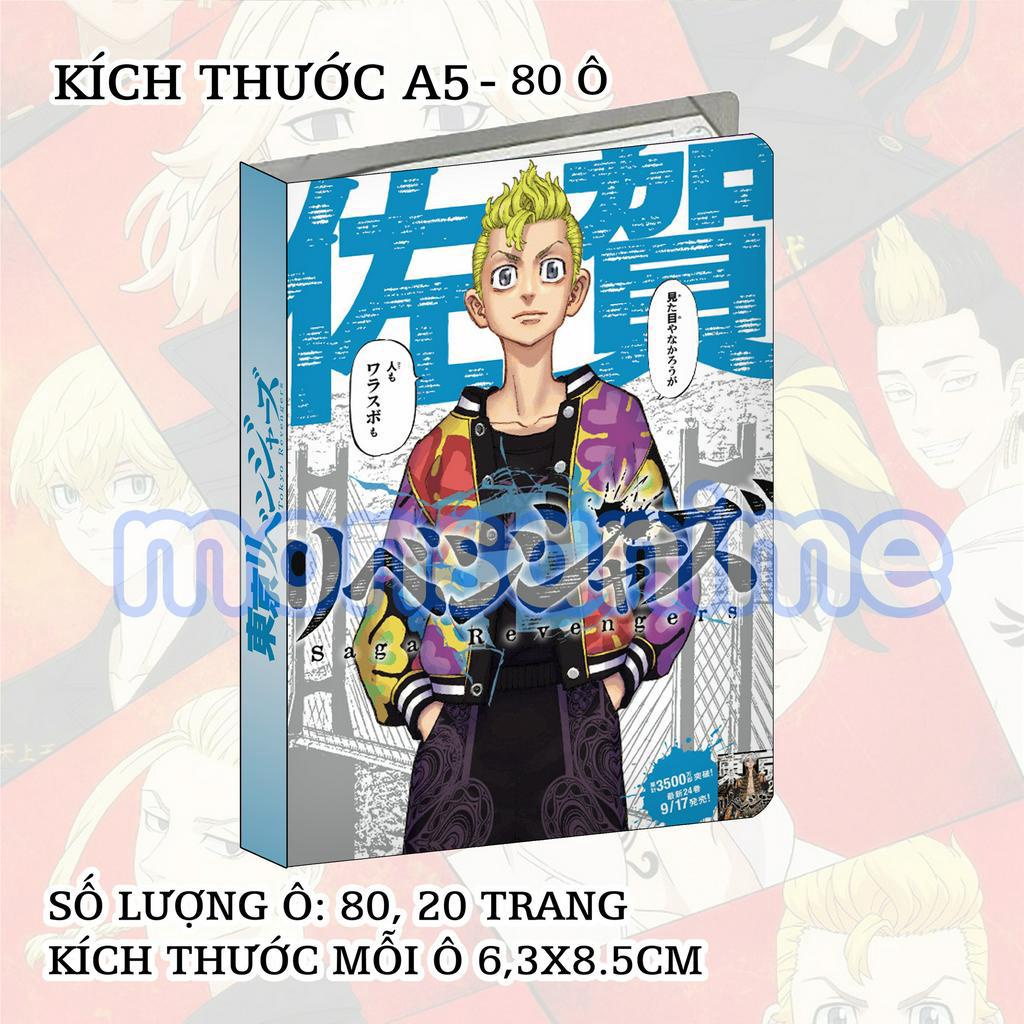 Album A5 đựng card các nhân vật Tokyo Revengers Kịch trường của Takemichi 80 ô sổ binder manga anime sưu tập