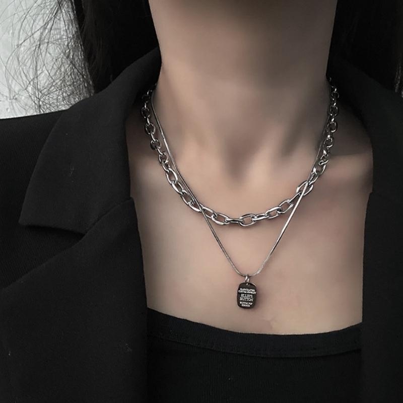 [KHÔNG ĐEN GỈ] Dây chuyền titan, vòng cổ mắt xích sợi đôi thời trang unisex Mely CT18