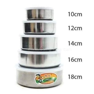 Bộ 5 bát inox có nắp