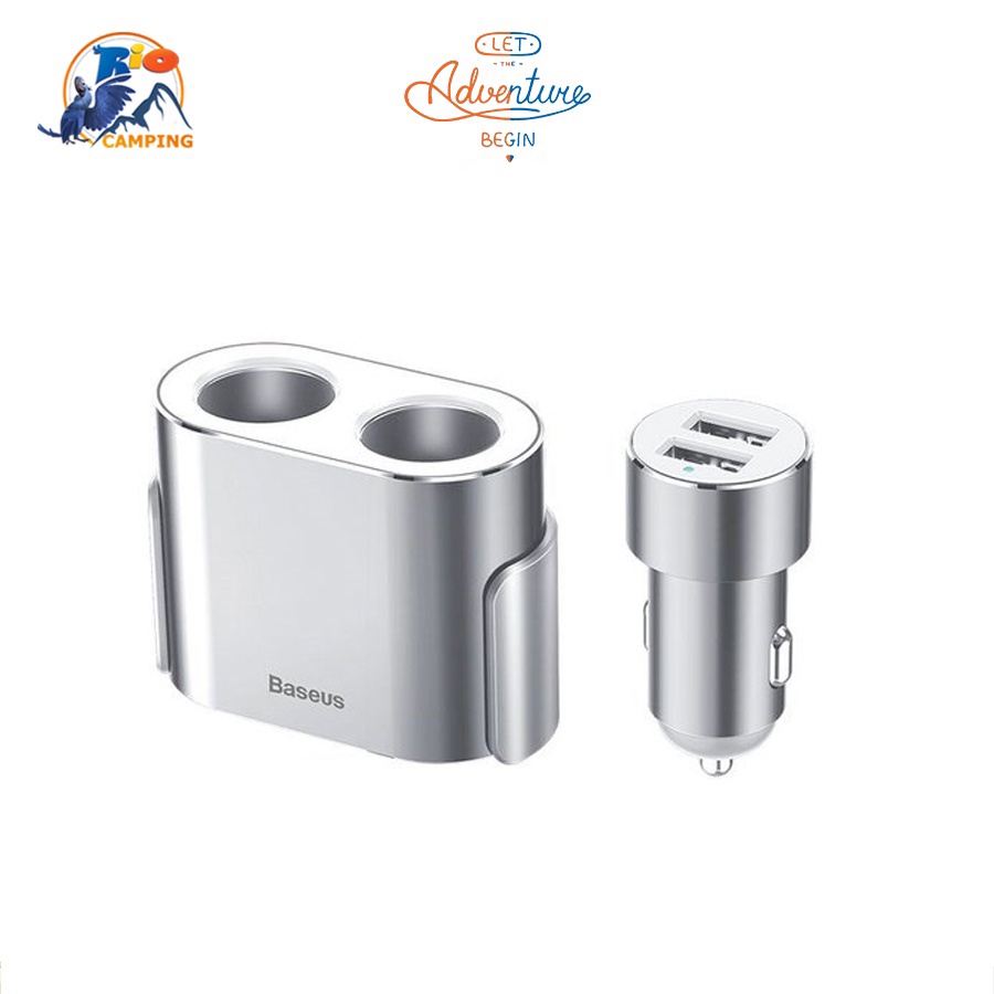 [Bảo hành 1 năm] Tẩu sạc đa năng tích hợp bộ chia cổng sạc Baseus High Efficiency 1 to 2 Cigarette Lighter