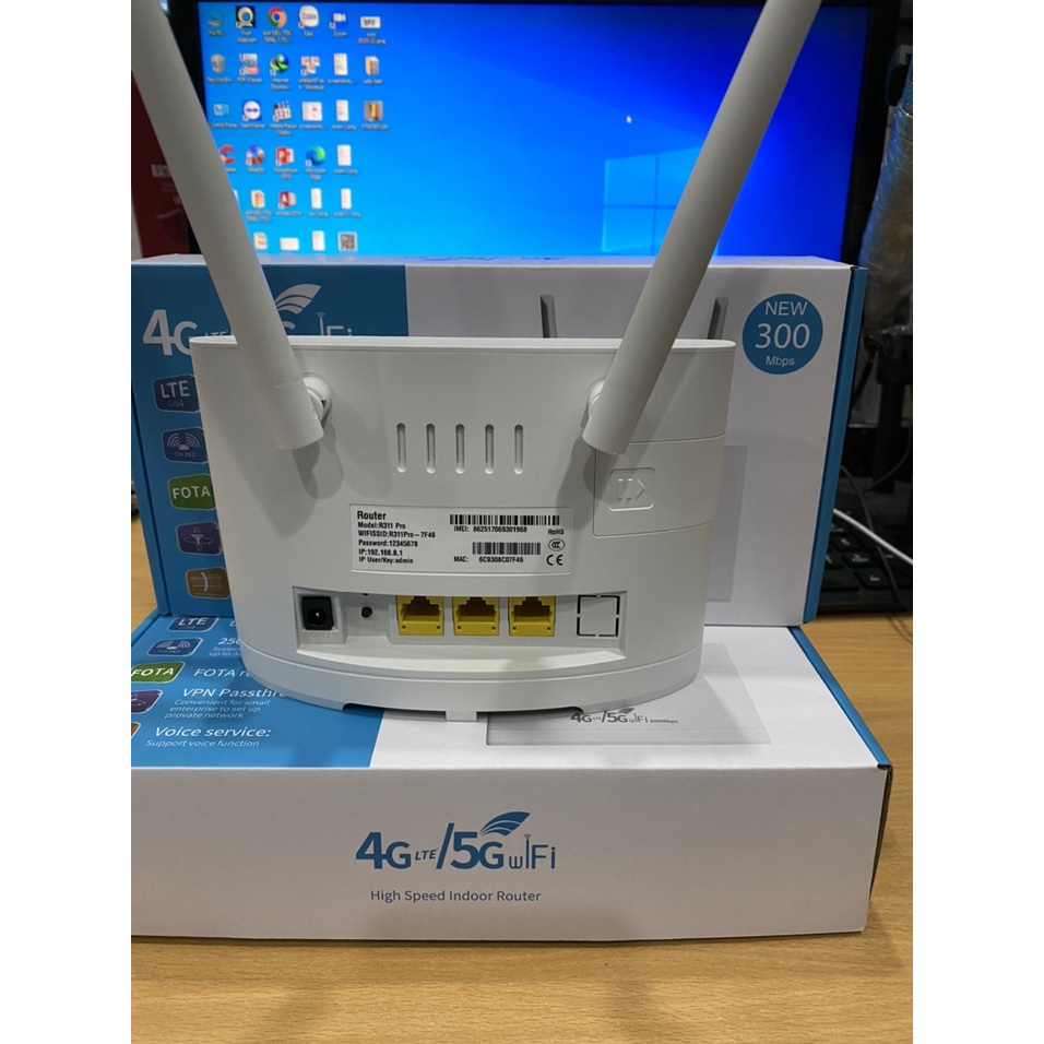 ☢☏Bộ phát wifi 4G Lte CPE R311 pro 3 cổng LAN