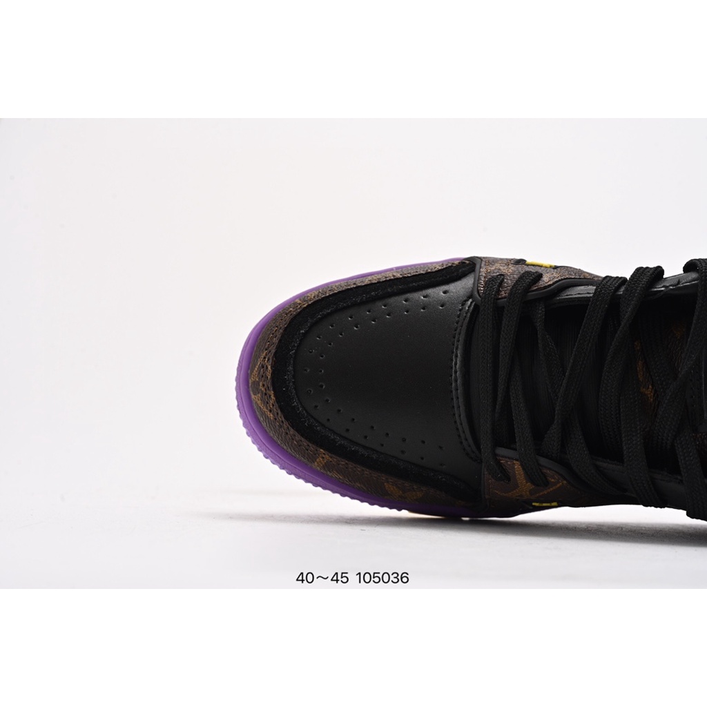 Giày Sneaker Thời Trang Màu Tím Vàng Dễ Phối Đồ
