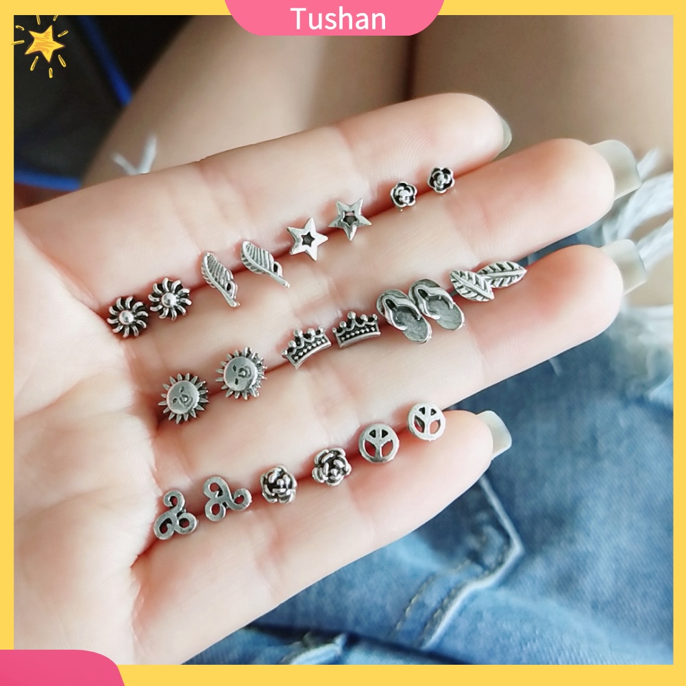 Set 11 đôi khuyên tai phong cách Bohemian cổ điển dành cho nữ