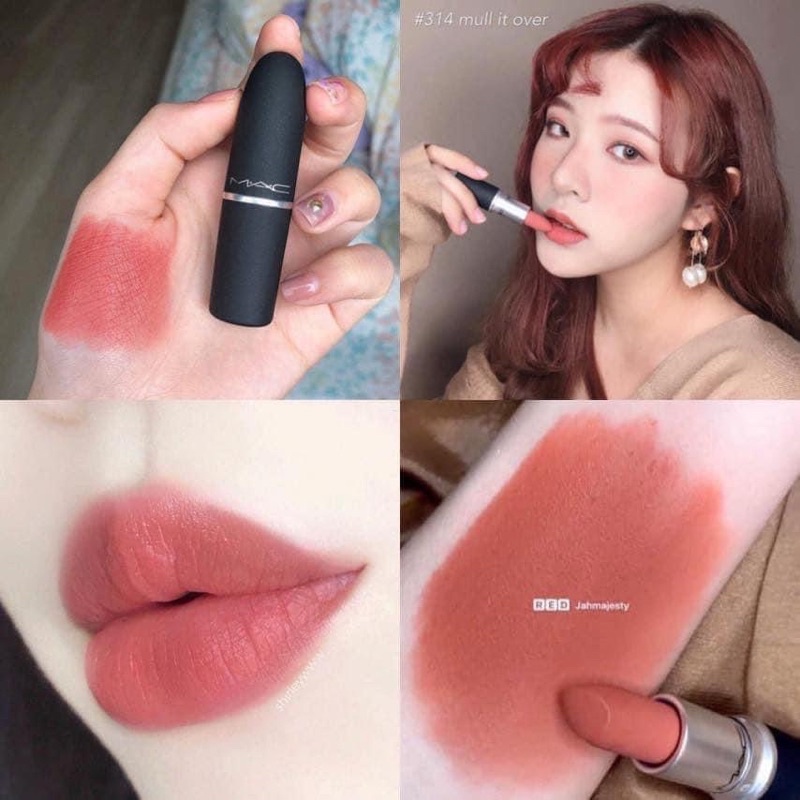 Son MAC lì và kem devoted to chili, over the taupe, mull it over, chili, marrakesh, ruby woo