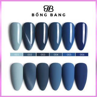 Sơn móng tay gel dùng máy hơ gel Sơn gel AS sơn nail tone màu xanh than xanh xi măng đen BỐNG BANG mã ML 15ml