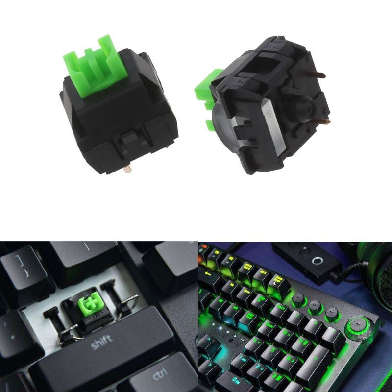 Set 2 Công Tắc Razer Blackwidow Lite 3 Pin Màu Xanh Lá Rgb Smd