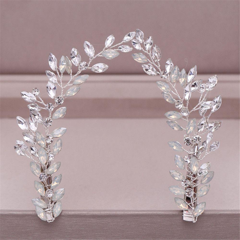 Kẹp Tóc Đính Đá Opal Thời Trang Cho Cô Dâu