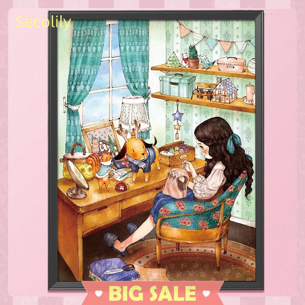 Bộ Tranh Thêu Chữ Thập 11ct Tự Làm Hình Cô Gái Dễ Thương Tiện Dụng | BigBuy360 - bigbuy360.vn