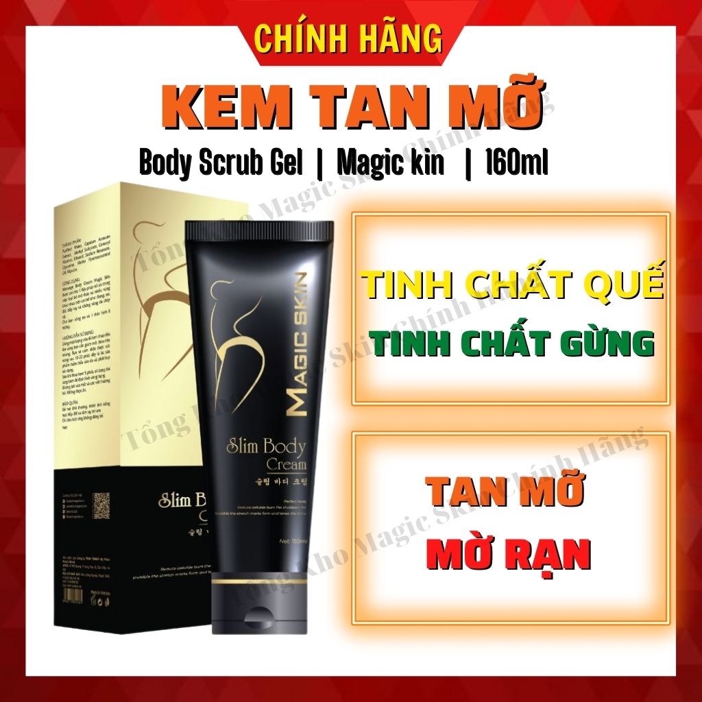 Kem Tan Mỡ Slim Body Cream - Tan Mỡ Xóa Nhăn Chiết Xuất Thiên Nhiên Magic Skin