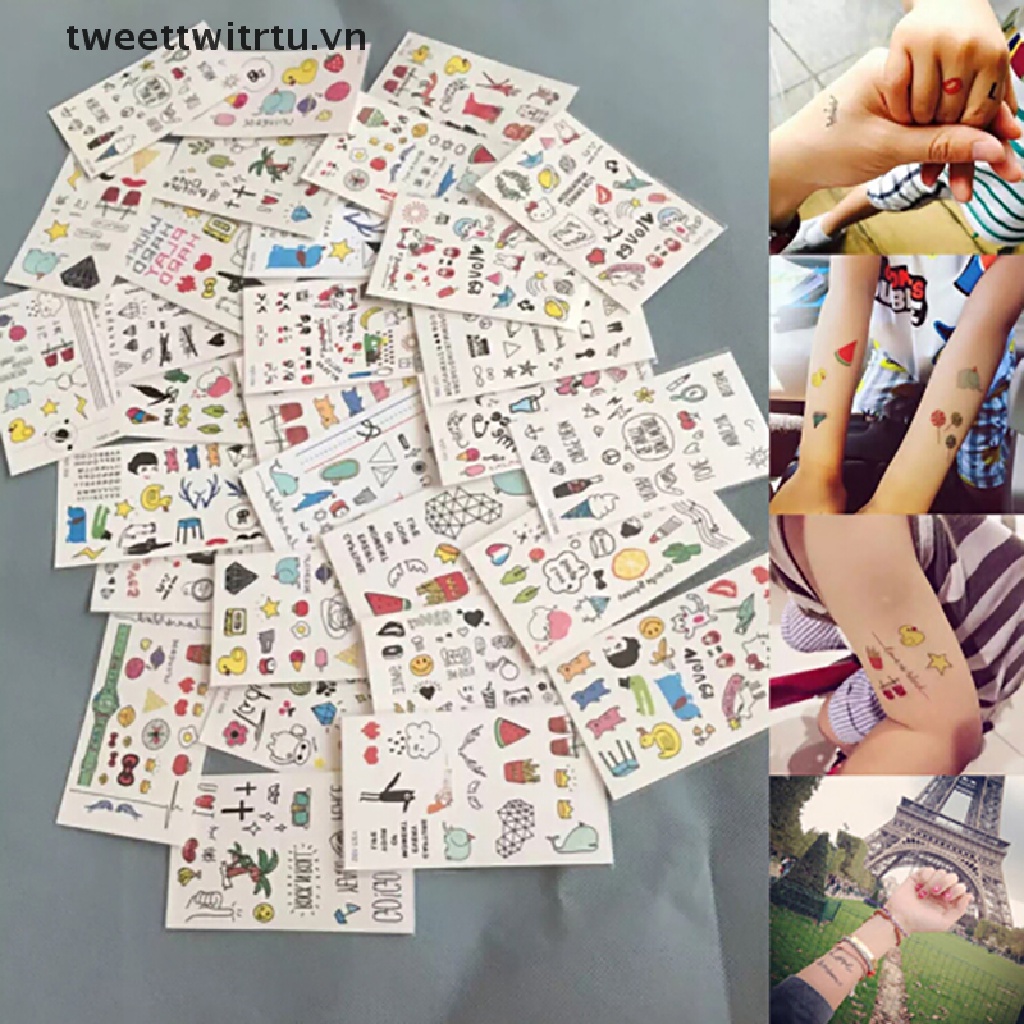 Set 10 Tấm Hình Xăm Dán Dễ Thương Cho Bé