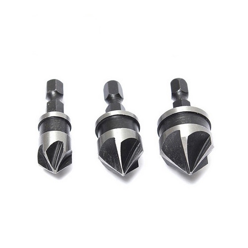 AIDEEPEN Set 3 mũi khoan lục giác 1/4inch dành cho làm gỗ kim loại