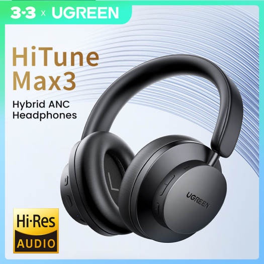 Tai nghe không dây Hi-Res UGREEN Hitune Max3 Tai nghe Bluetooth ANC 5 Mic với cáp âm thanh