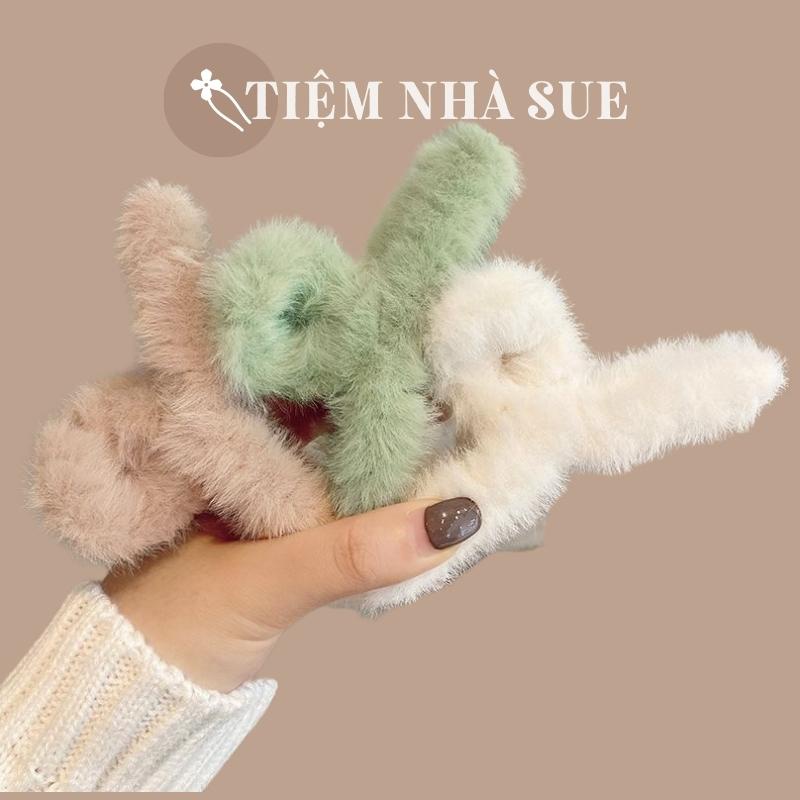 Kẹp tóc Hàn Quốc phối lông thời trang cho cô nàng nữ tính SUESUE VN003