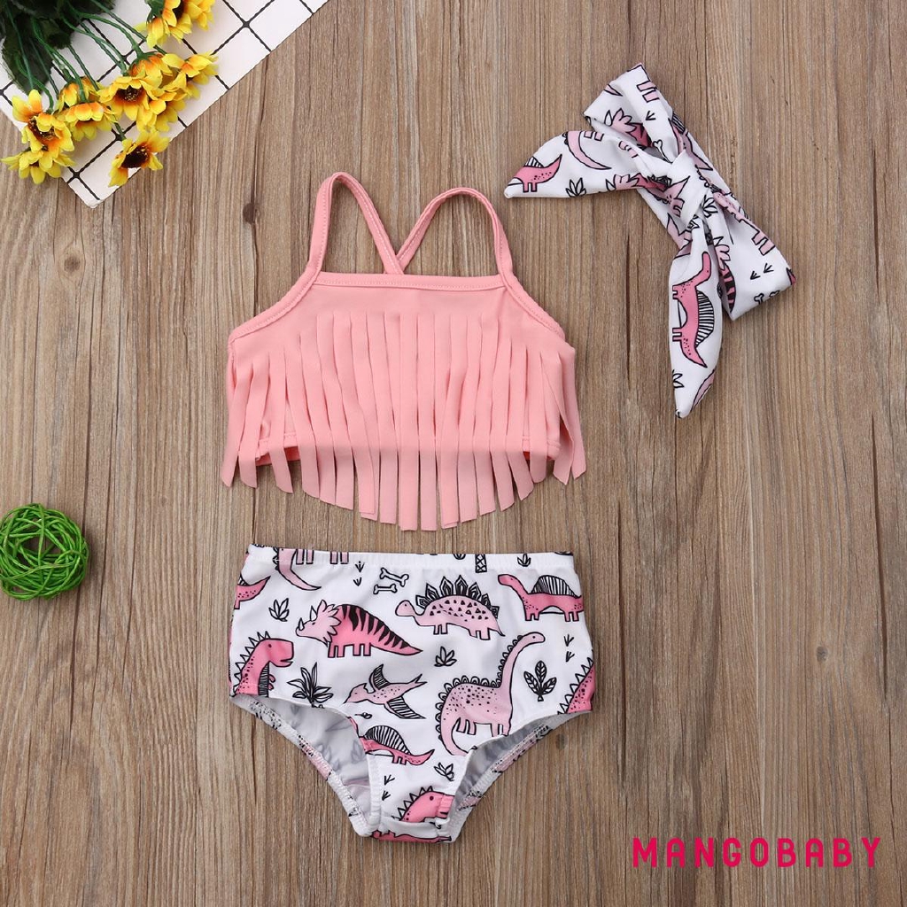 Set Đồ Bơi 2 Mảnh In Hình Khủng Long Cho Bé Gái