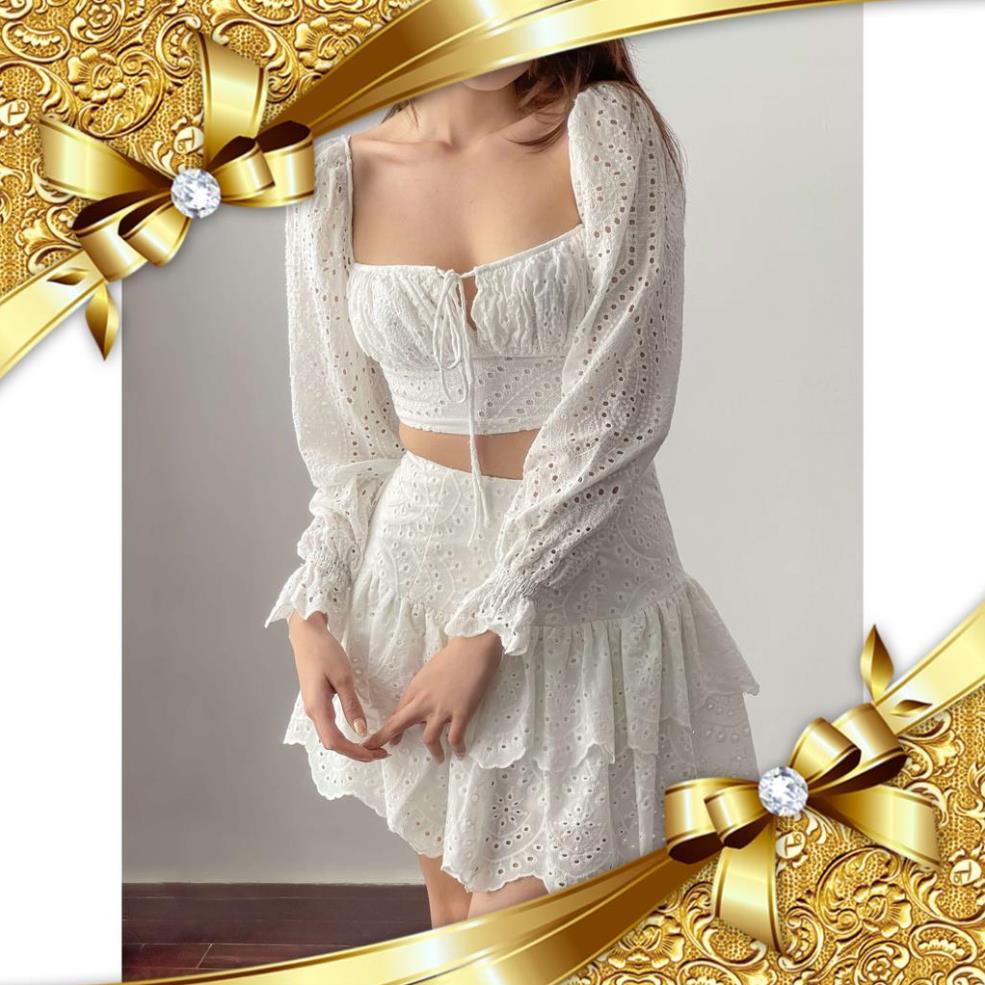 Đầm thiết kế cho cô nàng bánh bèo nhưng đầy sành điệu - Set đầm trắng gu nhẹ nhàng - Lola Vietnam | BigBuy360 - bigbuy360.vn