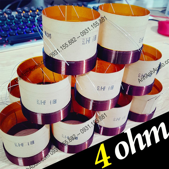 Coil loa 4 ôm xương phíp 35.5 - 38.5 - 49.5 - 51.0 - 51.5 - 65.0 mm