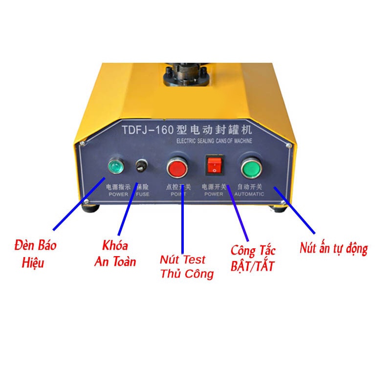 Máy Viền Mí Lon Nắp Nhôm ABG Chuyên Dụng Dành Cho Nhà Hàng, Quán Ăn