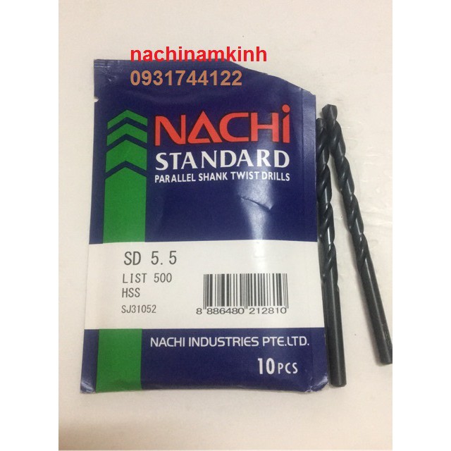 mũi khoan nachi từ 5mm đến 5.9mm 1 mũi