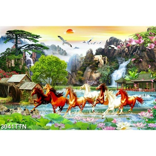 TRANH DÁN TƯỜNG 3D MÃ ĐÁO THÀNH CÔNG 3041Ttn