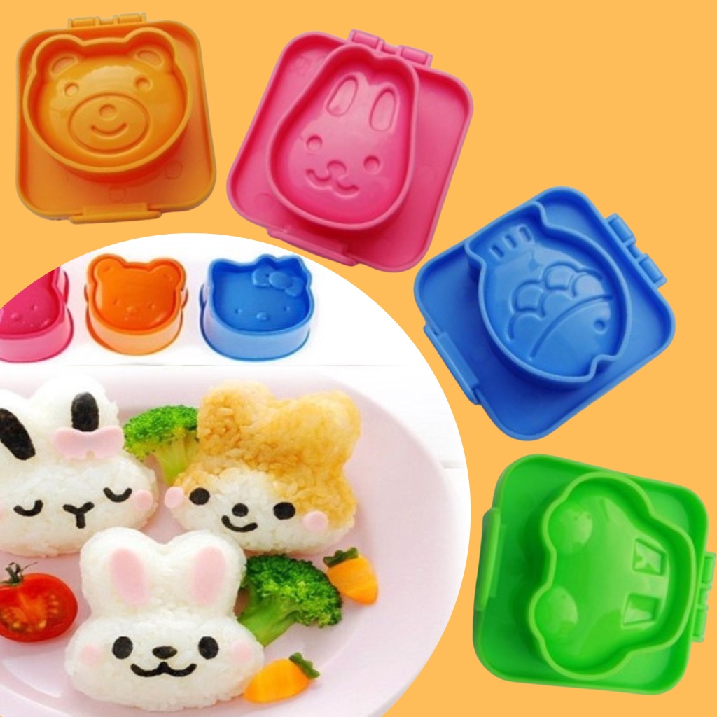 Khuôn tạo hình cơm/ Khuôn ép cơm cho bé ăn dặm làm Bento tạo hình cho bé