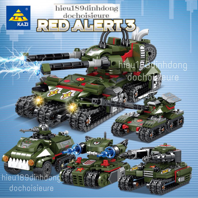 Lắp ráp xếp hình non Lego City 81041 : Xe tank liên xô red alert 3 báo động đỏ