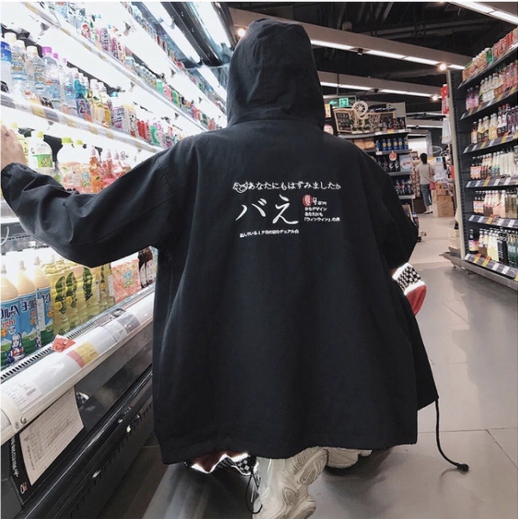 Áo khoác dù unisex form rộng Chữ Nhật ulzzang WIND | BigBuy360 - bigbuy360.vn